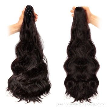 Ponytail Extension Claw Clip Long Wavy Curly Hair Extension Jaw Clip Ponytail Hairpiece Synthetic Pony Tail